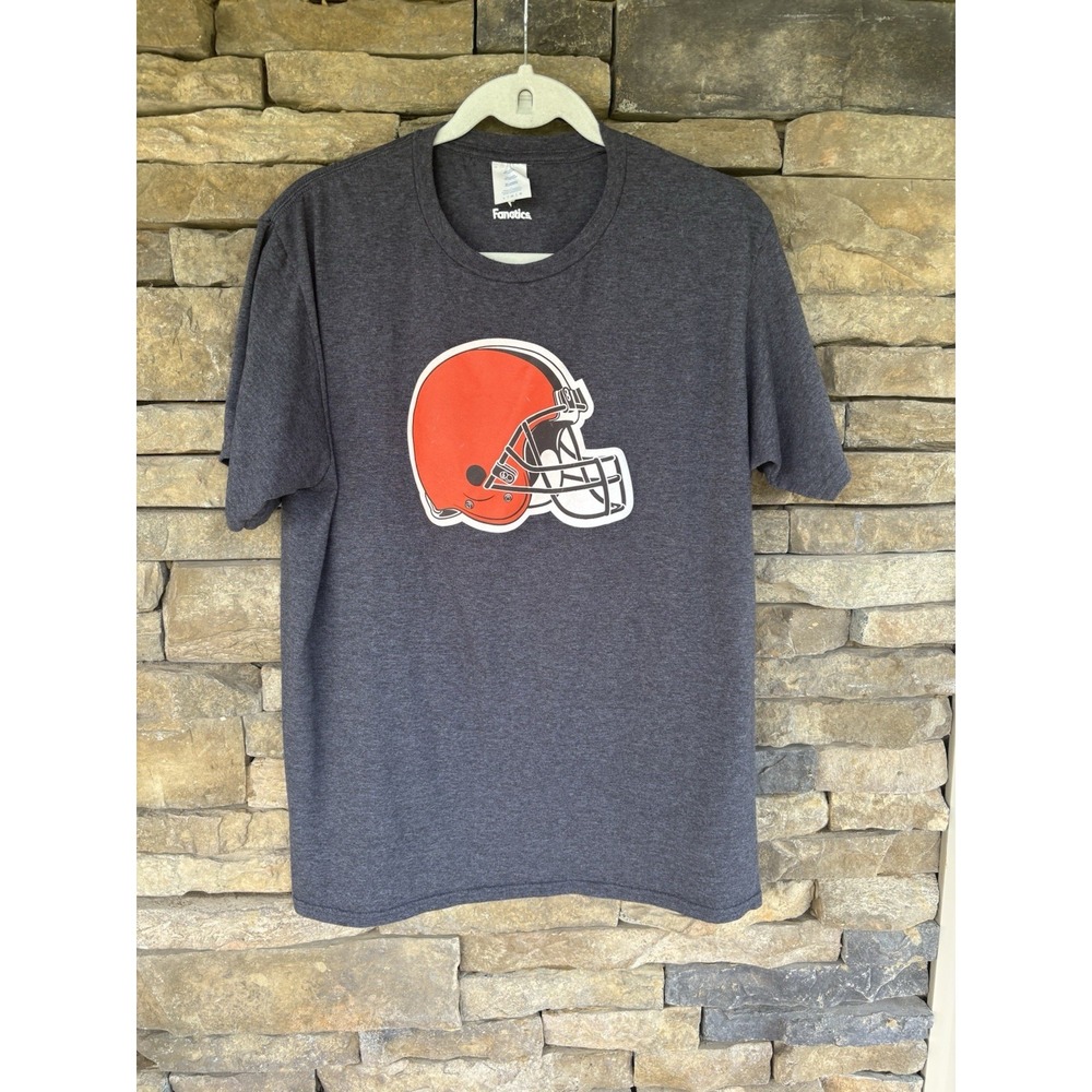 Cleveland Browns Tshirt Football Adult L Large NFL‎ Team Apparel Gray Dawg Pound